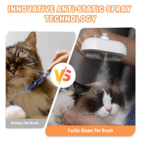 FurGo Dog Grooming Brush with Steam Technology