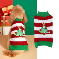 Red and white striped Christmas tree