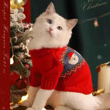 Red jacquard sweater