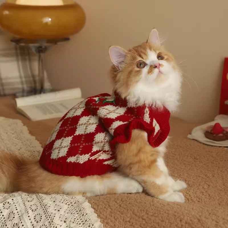 Sweetheart Cherry Sweater Dress
