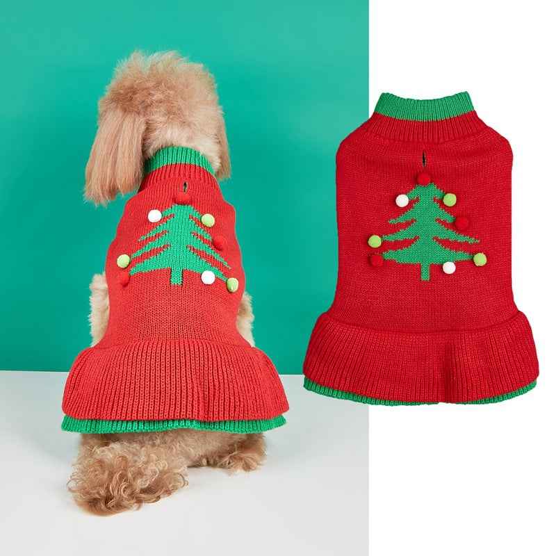 Red Christmas tree double skirt