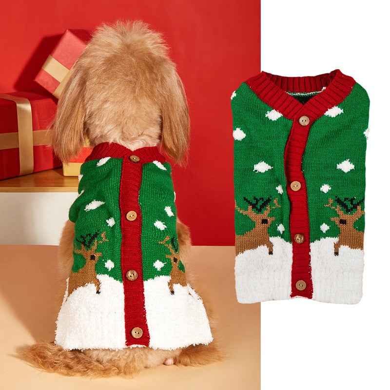 Green button double deer
