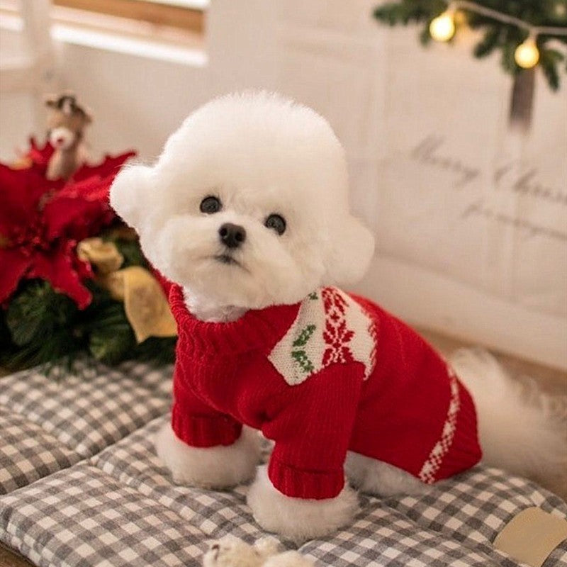 Small Dog Christmas Warm Sweater