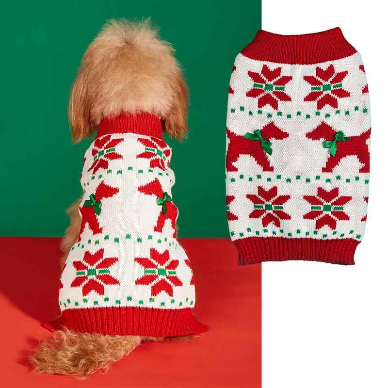 White Snowflake Puppy Bow